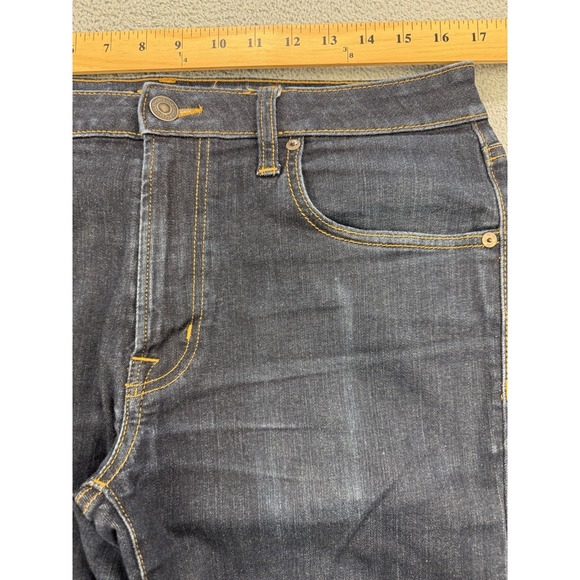 American Eagle Extreme Flex Jeans Men 34x32 Blue Slim Straight Distress Denim - Picture 5 of 10